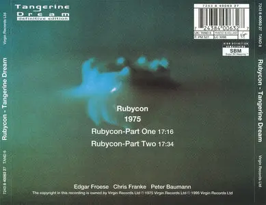 Tangerine Dream - Rubycon (1975)  [1995, Definitive Edition, SBM Remaster] (ReUpload)