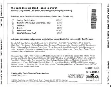 Carla Bley - The Carla Bley Big Band Goes to Church (1996) {ECM--Watt WATT/27}