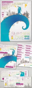 GraphicRiver Summer of Love - Poster, Flyer, Ticket Set