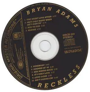 Bryan Adams - Reckless (1984) [MFSL UDCD 544, Japan]