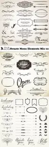 Vectors - Ornate Menu Elements Mix 12