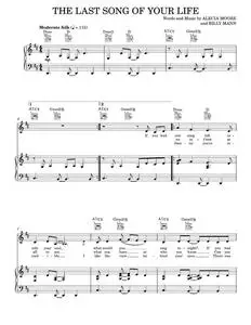 The Last Song Of Your Life - P!nk, Pink (Piano-Vocal-Guitar)