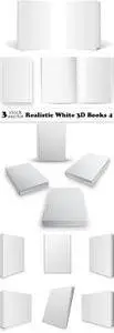 Vectors - Realistic White 3D Books 4