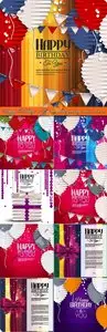 Happy Birthday to You template greeting card vector 9