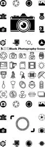 Vectors - Black Photography Icons