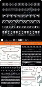 Frame borders and page decoration element vector