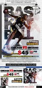 Flyer Template - Basketball + Facebook Cover