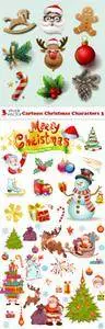 Vectors - Cartoon Christmas Characters 3