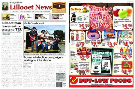 Bridge River Lillooet News – October 07, 2020