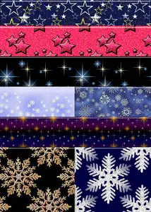 Stars and Snow Photoshop Patterns