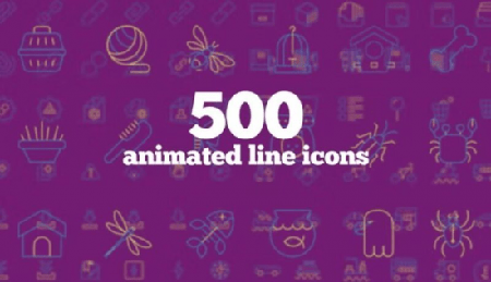 Motion Array - 500 Animated Line Icons (Part 6) 247067