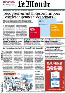Le Monde du Jeudi 6 Septembre 2012