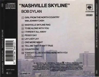 Bob Dylan - Nashville Skyline (1969) [1996, Reissue]