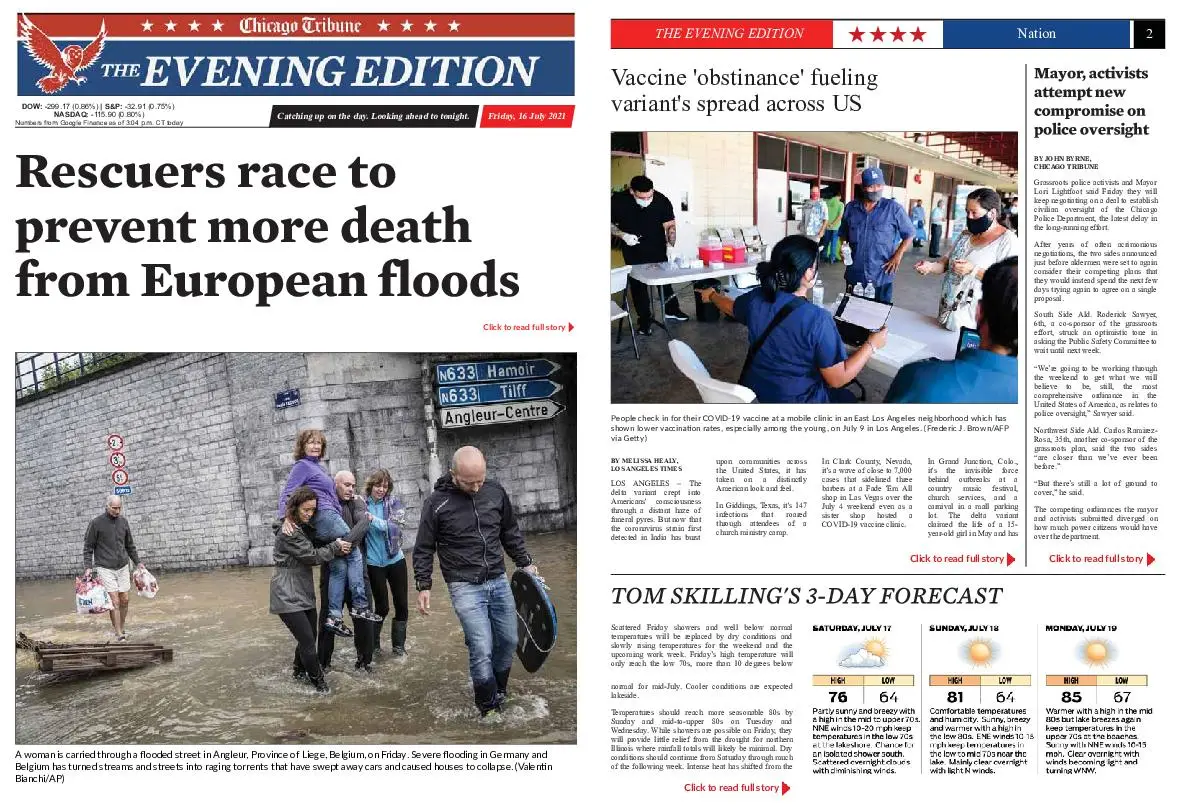 Chicago Tribune Evening Edition – July 16, 2021