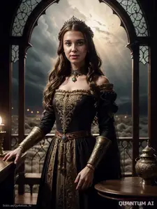 AI Millie Bobby Brown - Damsel Princess Elodie Stranger Things celebrity Dark Fantasy Gown Corset (AI Generated)