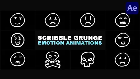 Minimal Scribble Grunge Emotion Animations | After Effects 53579327