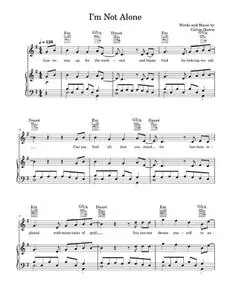 I'm Not Alone - Calvin Harris feat. Frank Ocean (Piano-Vocal-Guitar)