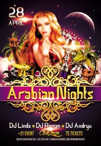 Flyer Template - Arabian Nights plus FB Cover