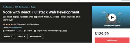 Node with React: Fullstack Web Development (Updated 11/2020)