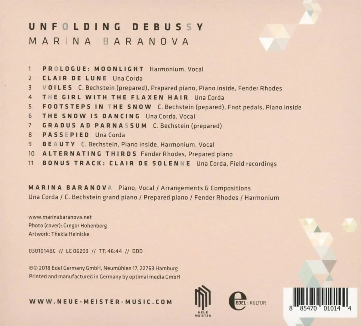 Marina Baranova - Unfolding Debussy (2018)