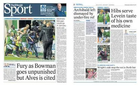 The Herald Sport (Scotland) – October 25, 2017