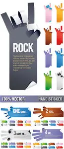 Stock Vector - Hand Sticker