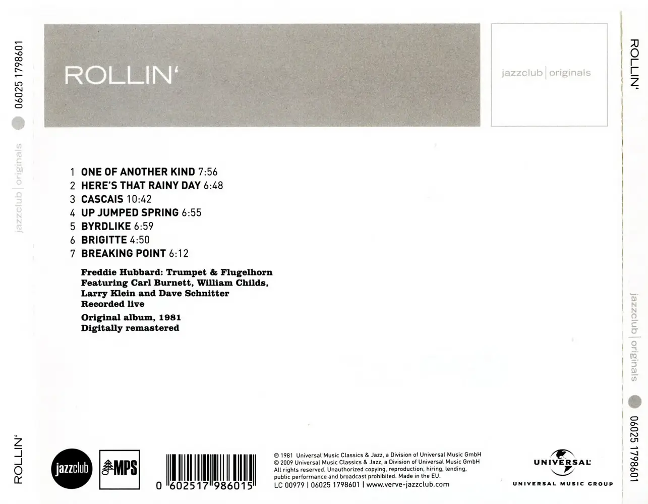 Freddie Hubbard - Rollin' (1981) {2009 MPS Remaster}
