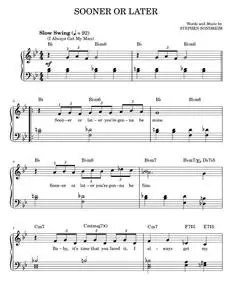 Sooner Or Later (I Always Get My Man) - Company Musical, Stephen Sondheim (Easy Piano)