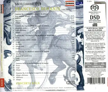 Durante - Concerto Köln, Erhardt -  Concerti Nos. 1-5 & 8 [PS3 SACD Rip]