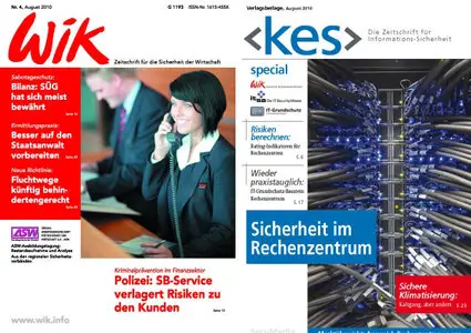 WiK - Zeitschrift für die Sicherheit der Wirtschaft 04/2010 & Special Sicherheit im Rechenzentrum