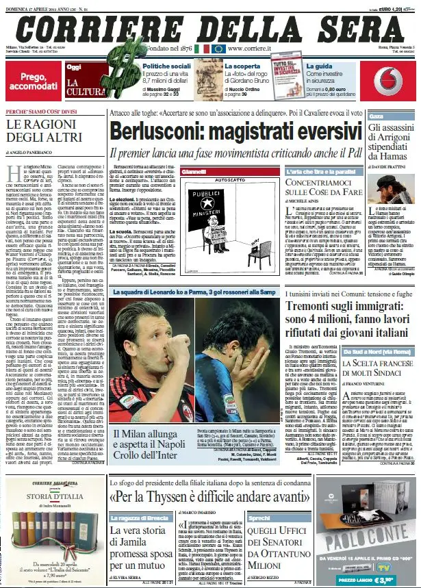 Il Corriere della Sera (17-04-11)