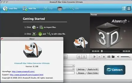 Aiseesoft Mac Video Converter Ultimate 6.3.86 Mac OS X