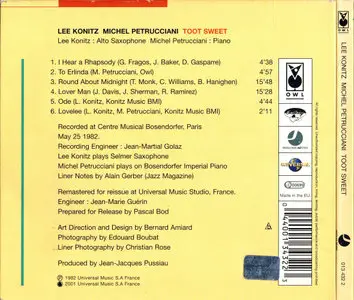 Lee Konitz & Michel Petrucciani - Toot Sweet (2005)