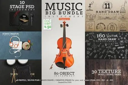 CreativeMarket - Music Big Bundle Instrument