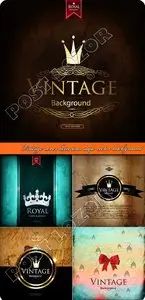 Vintage cover luxurious style vector background