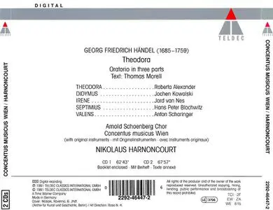 Nikolaus Harnoncourt, Arnold Schoenberg Chor, Concentus musicus Wien - George Frideric Handel: Theodora (1991)