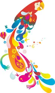 Vector Parrot pattern