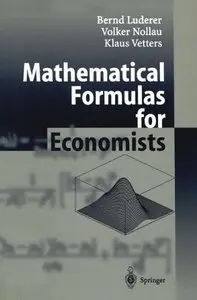 Mathematical Formulas for Economists 