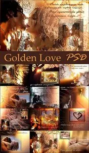 Photoshop Template - Golden Love