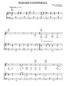 Wabash Cannonball - Roy Acuff, The Carter Family (Piano-Vocal-Guitar)