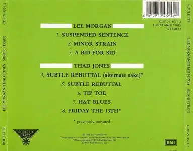 Lee Morgan & Thad Jones - Minor Strain (1960) {EMI-Roulette Jazz CDP 7945742 rel 1990}