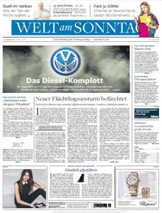 Die Welt am Sonntag 27 September 2015