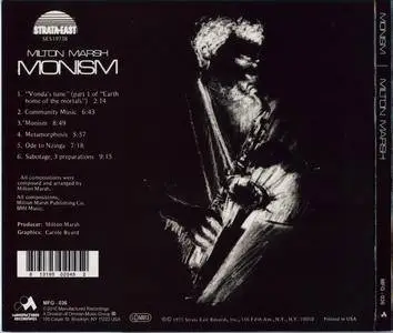 Milton Marsh - Monism (2016) {Strata East-Manufactured Recordings MFG-036 rec 1973-74}