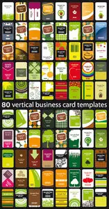 Stock Vector - 80 Card Templates