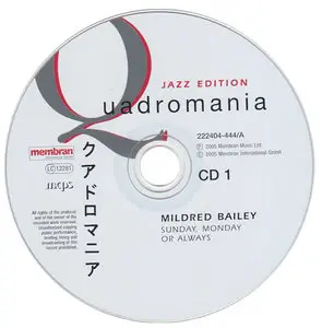 Mildred Bailey - Sunday, Monday or Always (Jazz Edition Quadromania) [2005] {4CDs, Box Set}