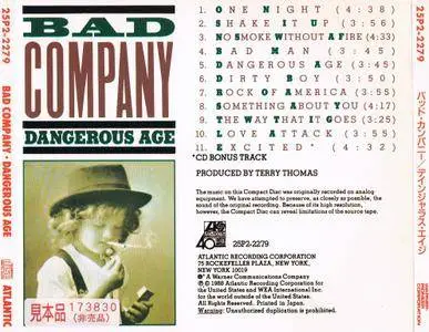 Bad Company - Dangerous Age (1988) {Japan 1st Press}