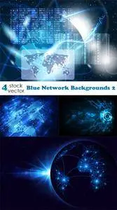 Vectors - Blue Network Backgrounds 2