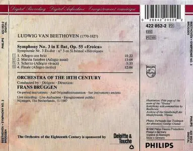 Frans Brüggen, Orchestra of the 18th Century - Beethoven: Symphony No. 3 "Eroica" (1992)