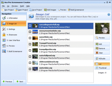 Nufsoft Ace Pro Screensaver Creator 4.00.31.37