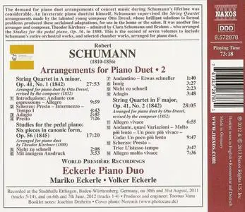 Eckerle Piano Duo - Schumann: Arrangements for Piano Duet, Vol. 2 (2013)